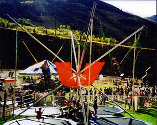 4-Way Bungee Trampoline on location