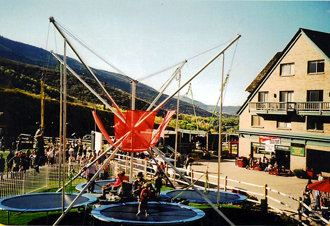 4-Way Bungee Trampoline on location