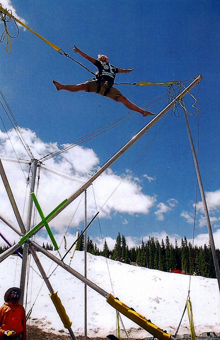 4-Way Bungee Trampoline on location